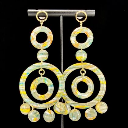 Sunset Tides Hoops Chandelier Earrings