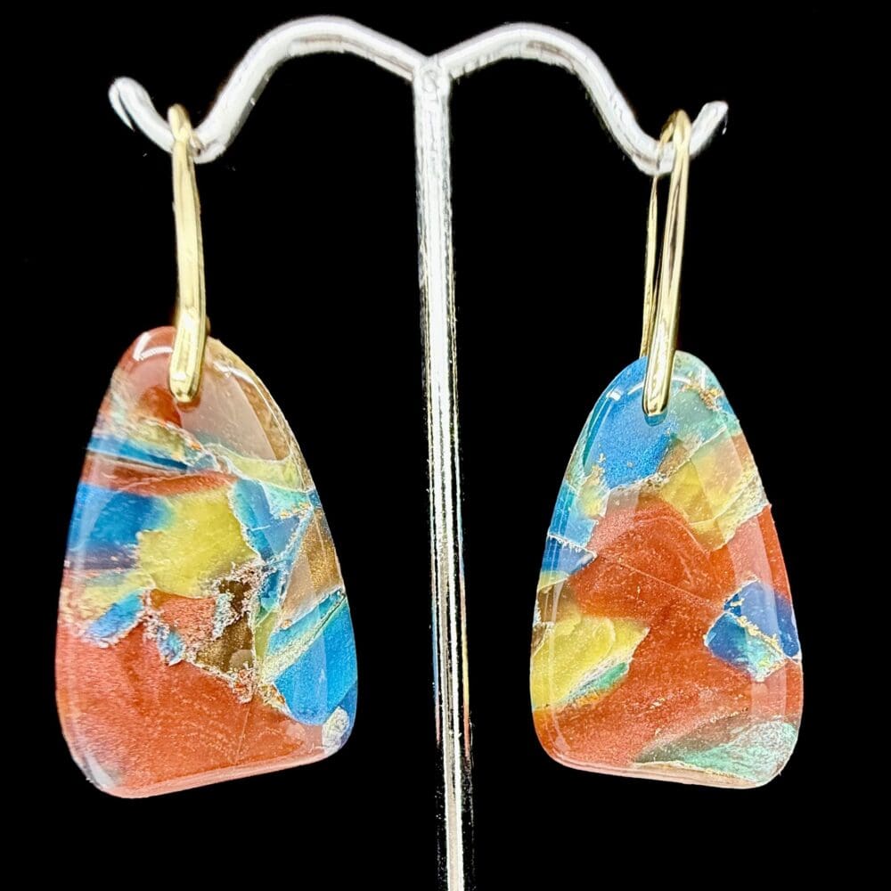CopperStone Handcrafted Trapezoid Drop Earrings