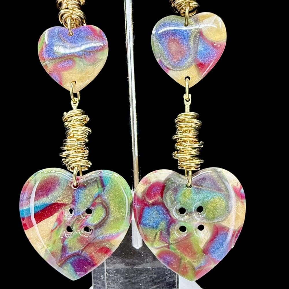 Rainbow Statement Dangle Earrings