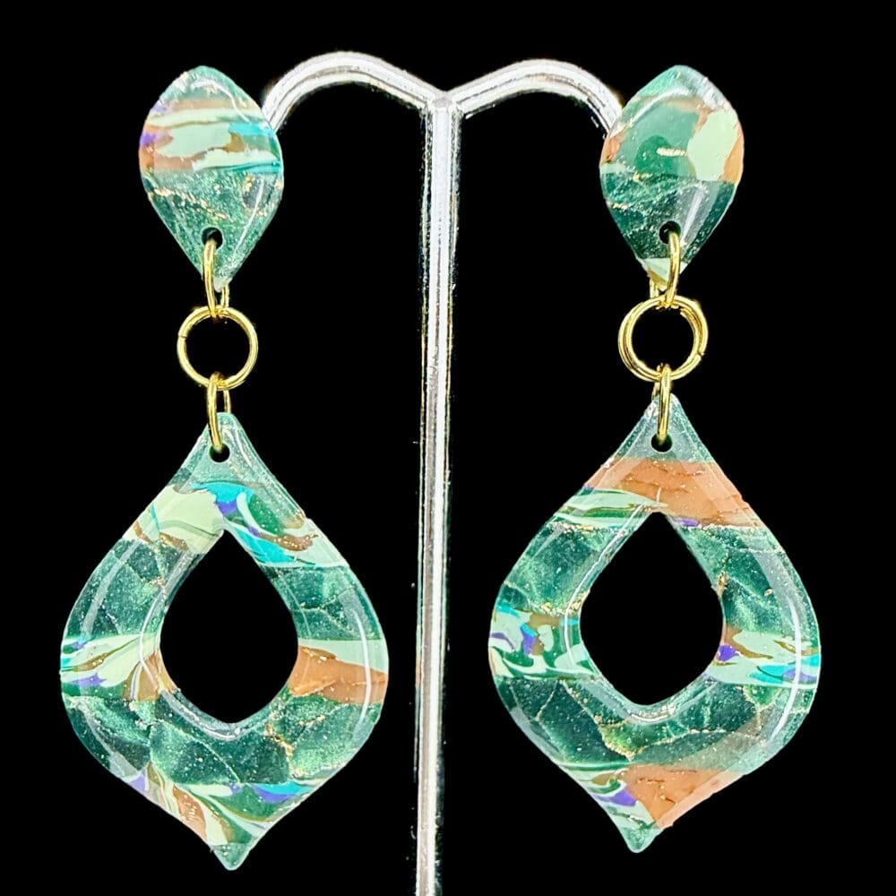 Emerald Currents Marquise Earrings