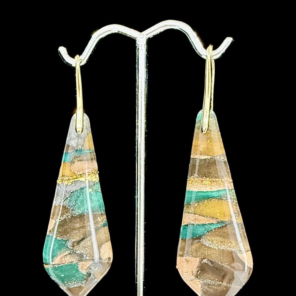 EarthStone Trapezoid Drop Earrings