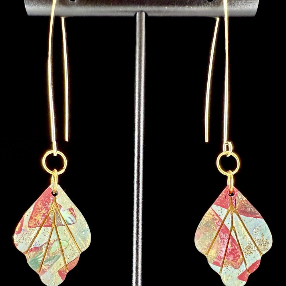 Autumn Layered Leaf Statement Earrings