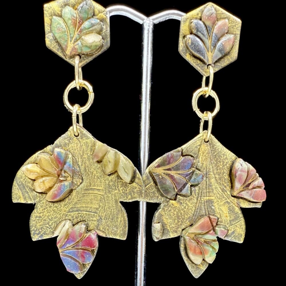 Autumn Harvest Leaves Drop Leaf Earrings