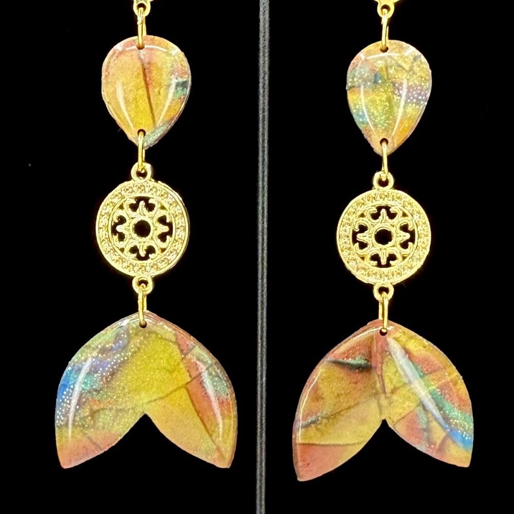 Autumn Radiance Cascading Flower Earrings