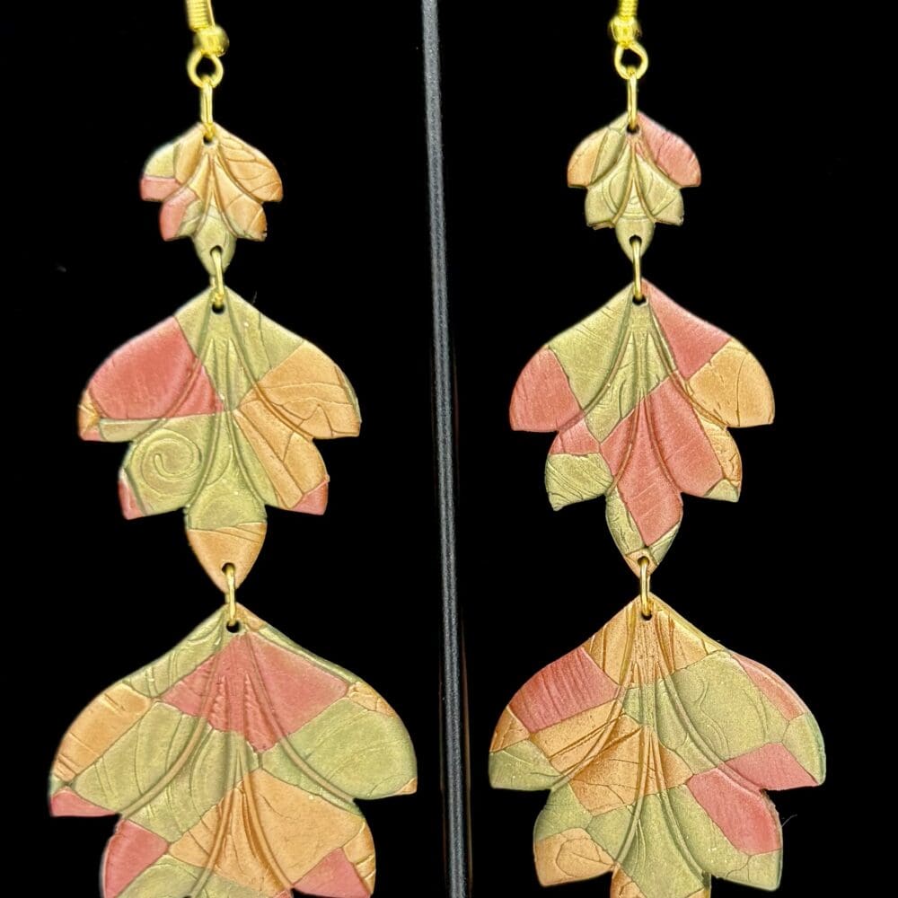 Autumn Cascading Leaf Earrings