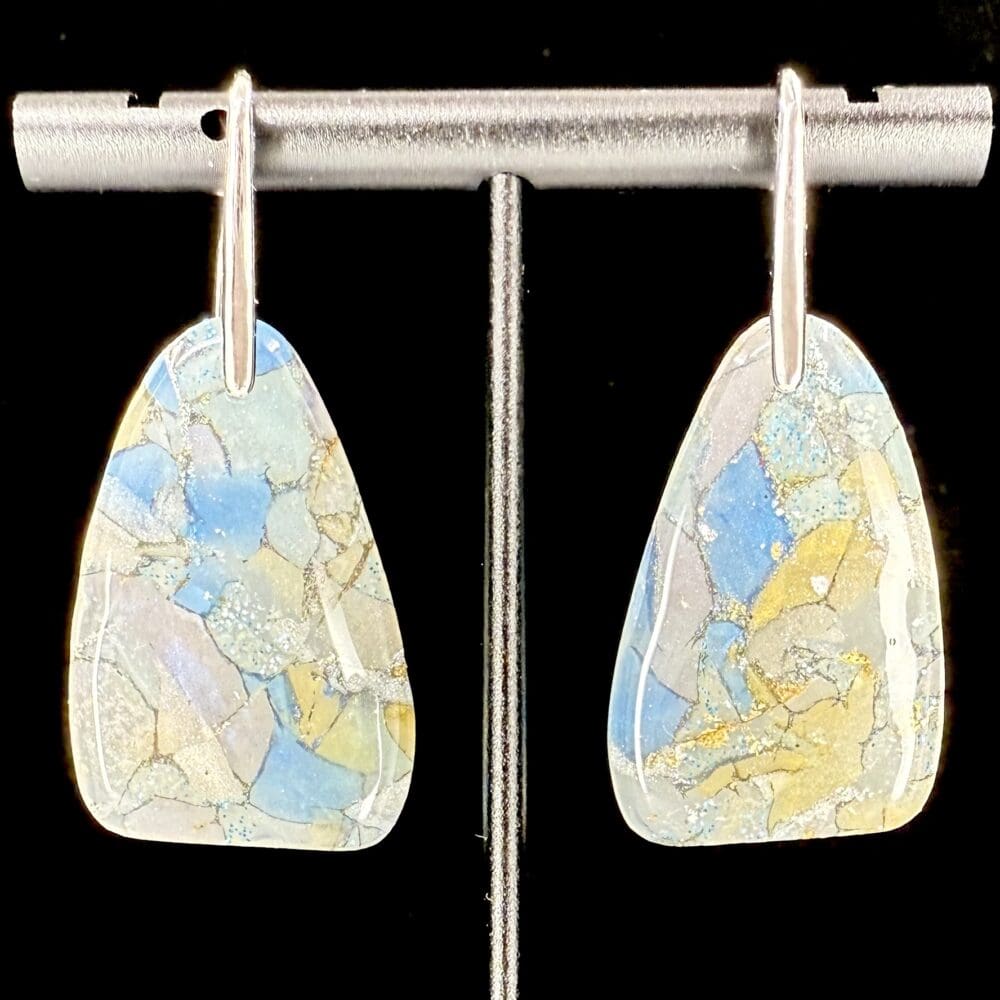 Ocean Pearl Drift Tapered Trapezoid Drop Earrings