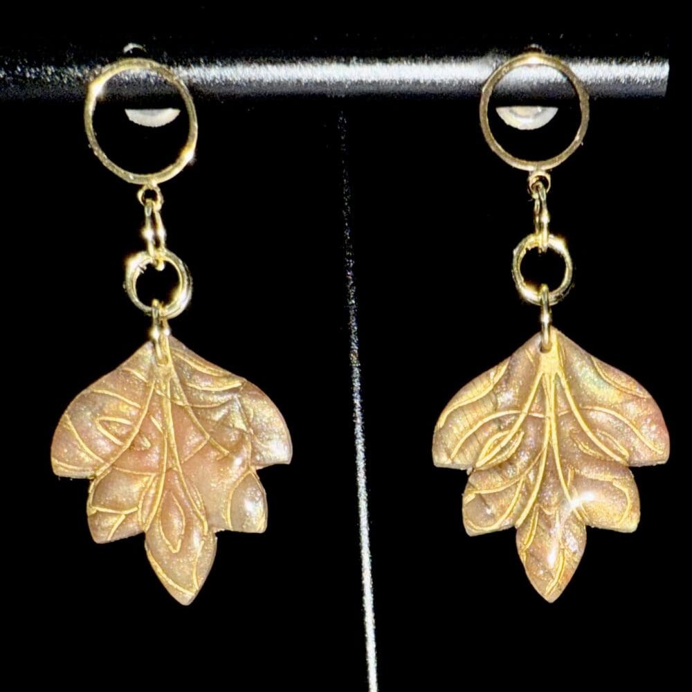 Carpet Bagger Small Dangle Leaf Earrings