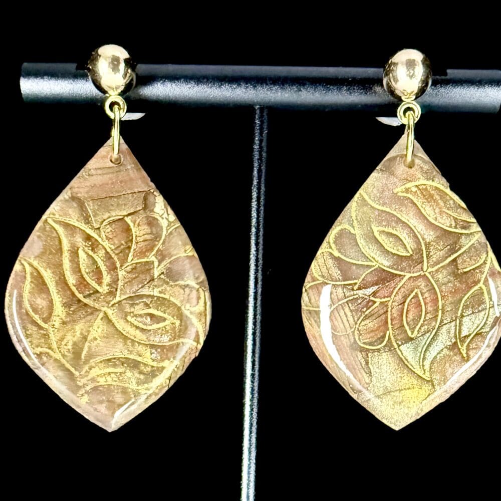 Carpet Bagger Wide Teardrop Earrings