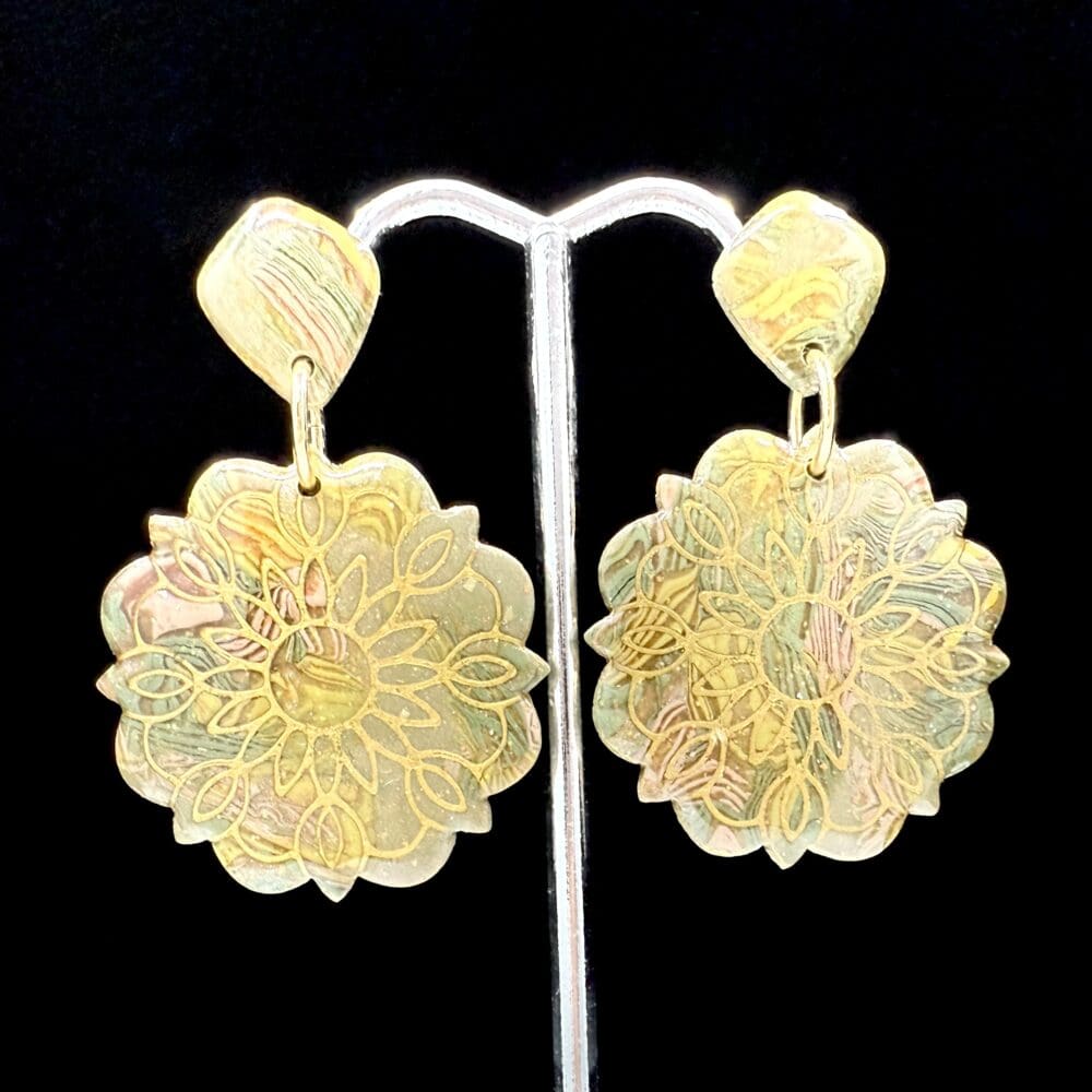 Whispered Vintage Floral Shape Drop Earrings