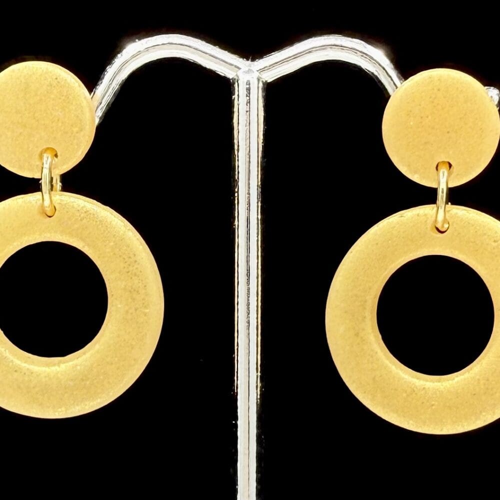 Golden Small Drop Hoop Earrings