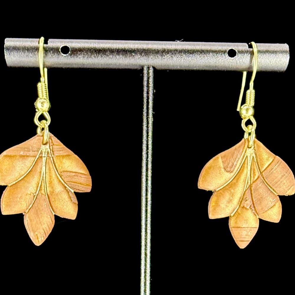 Vintage Autumn Leaf Drop Earrings