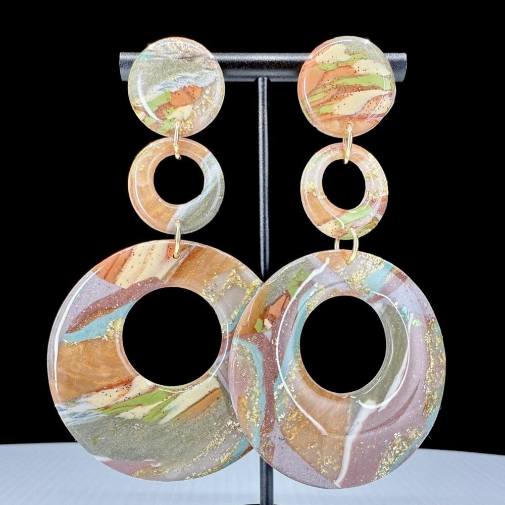 Desert Tide Statement Dangle Earrings