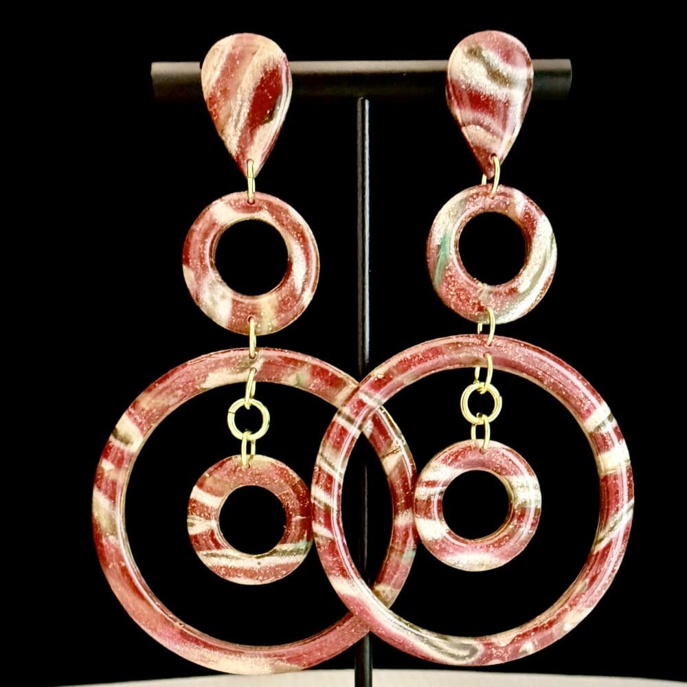 Christmas Bells Abstract Earrings