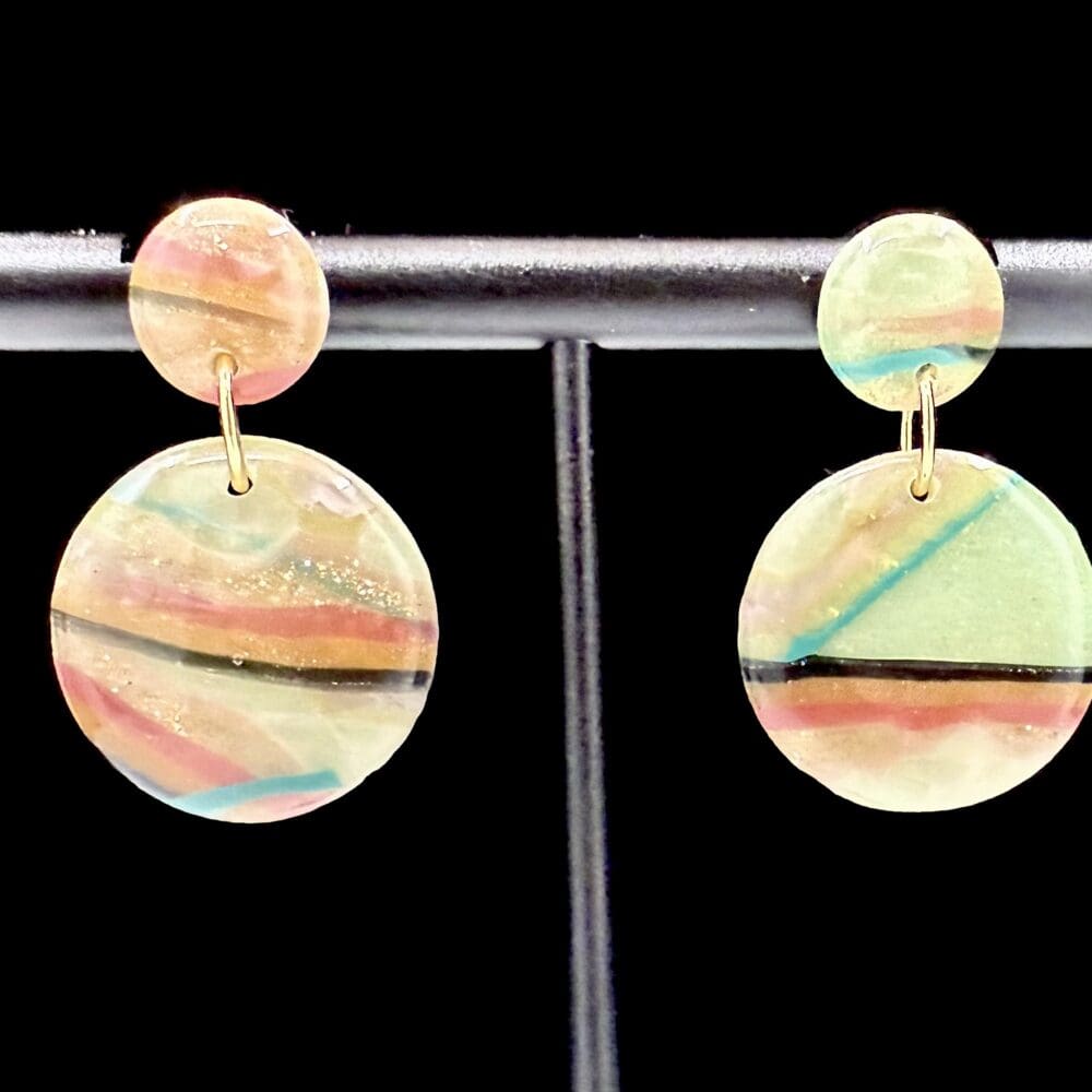 Floating Lines Drop Earrings
