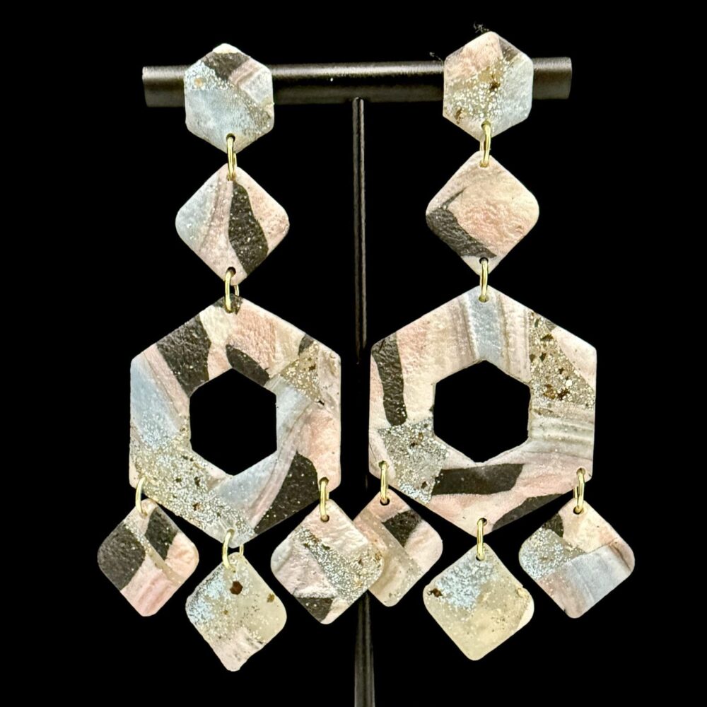 Let&rsquo;s Celebrate Geometric Chandelier Earrings