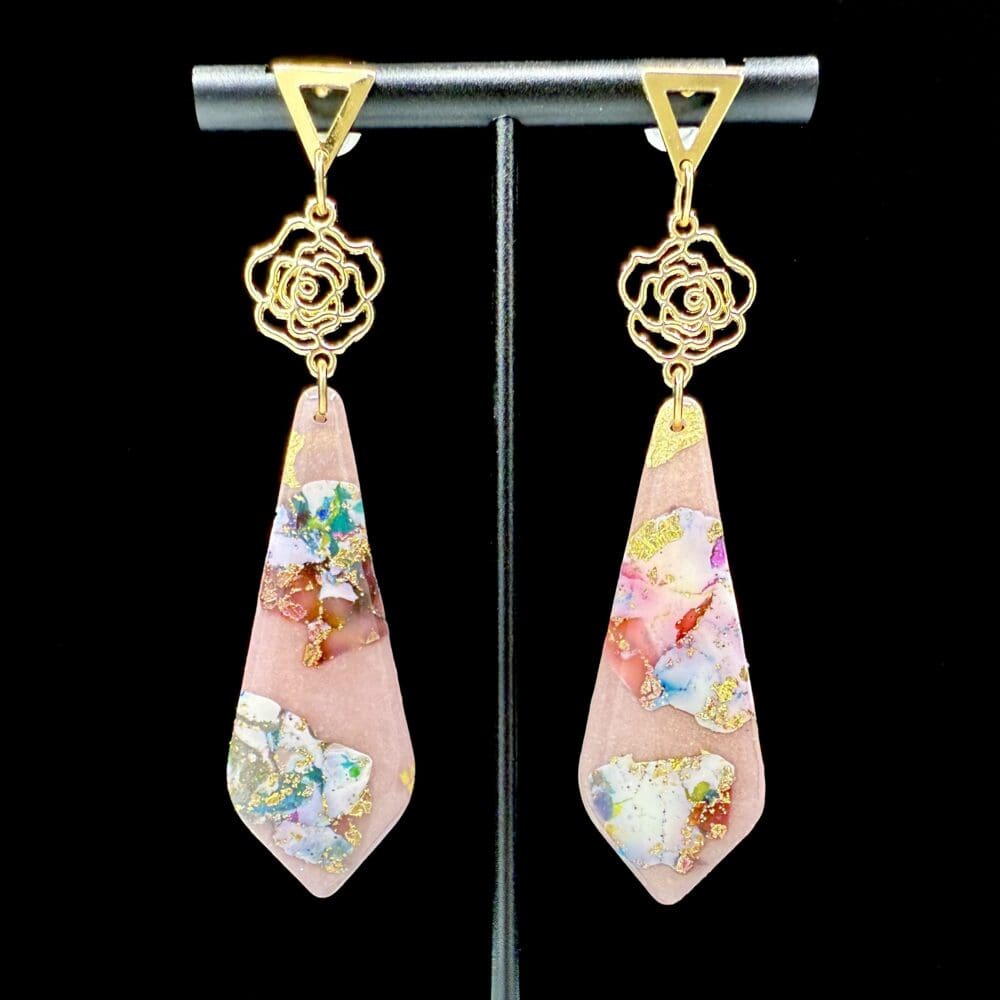 Quite Shores of Romance Elongated Pointed Teardrop Earrings