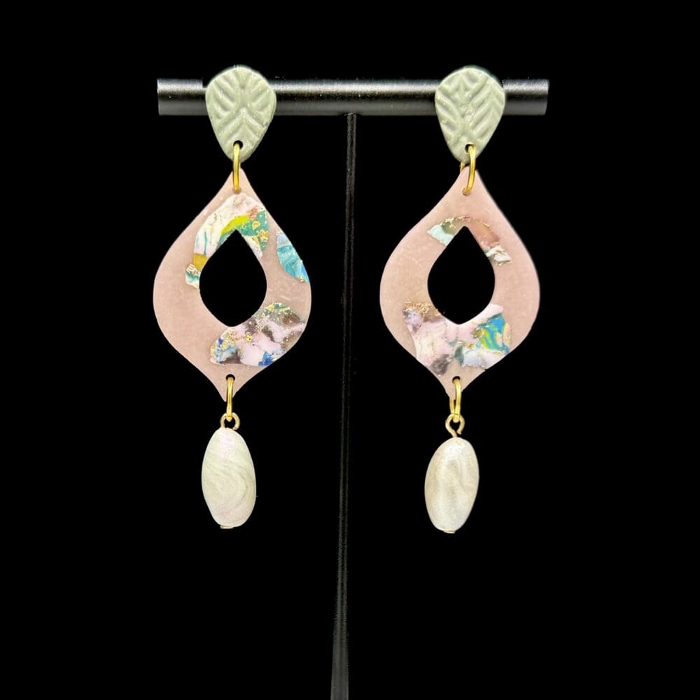 Quiet Shores of Romance Open Teardrop Marquise Earrings