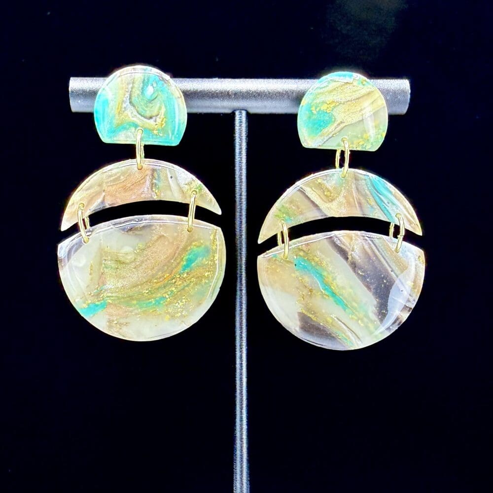 Ancient Chaos Small Geometric Stack Dangle Earrings