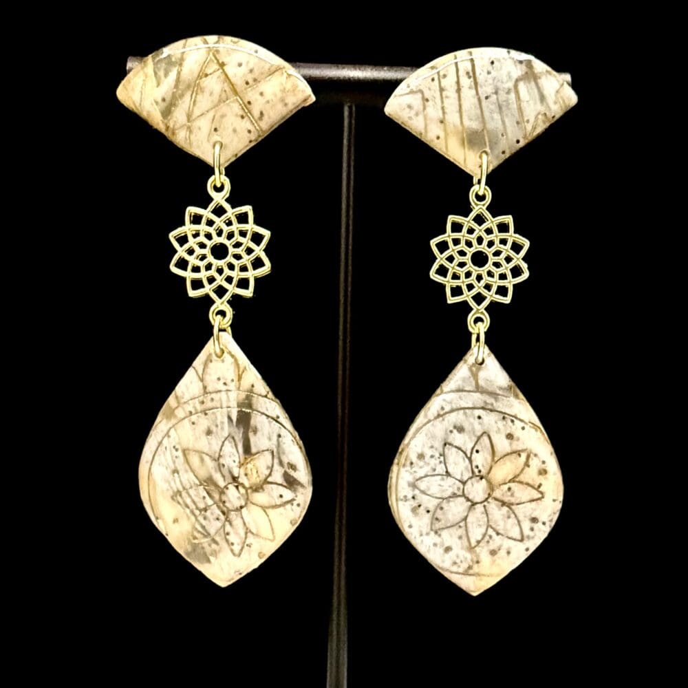 Hidden Treasures Wide Teardrop Dangle Earrings