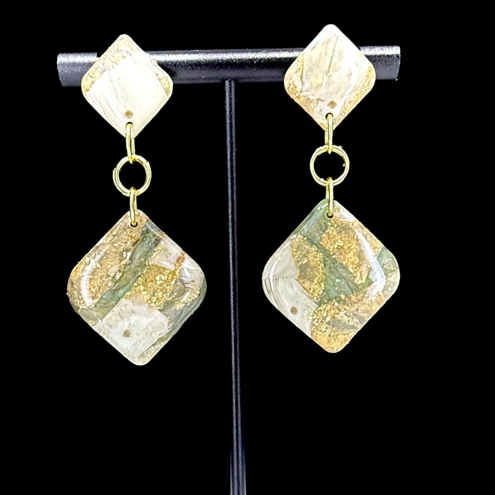 Emerald Shores Modern Diamond Drop Earrings