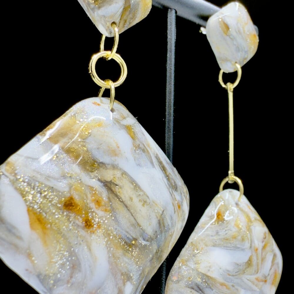 My Anxiety Stack Number One Abstract Square Earrings