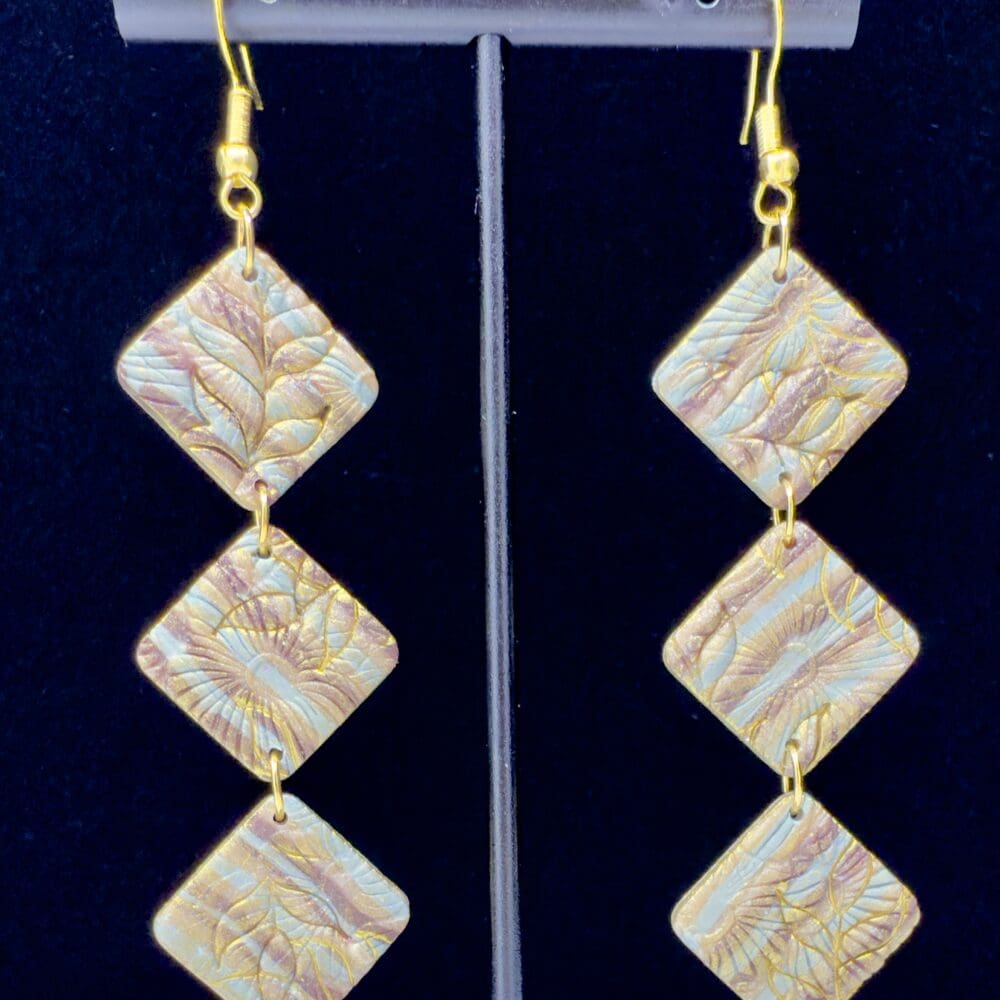 Beach Bum Cascading Diamond Shape Earrings