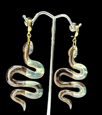 Retro Luxe Snake Earrings