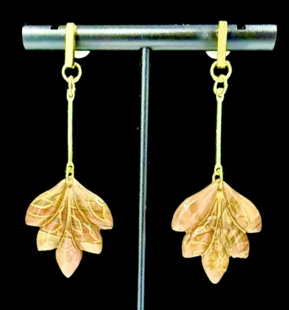 Carpet Bagger Long Leaf Dangle Earrings