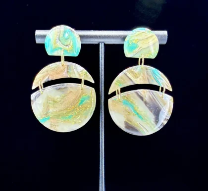 Ancient Chaos Small Geometric Stack Dangle Earrings