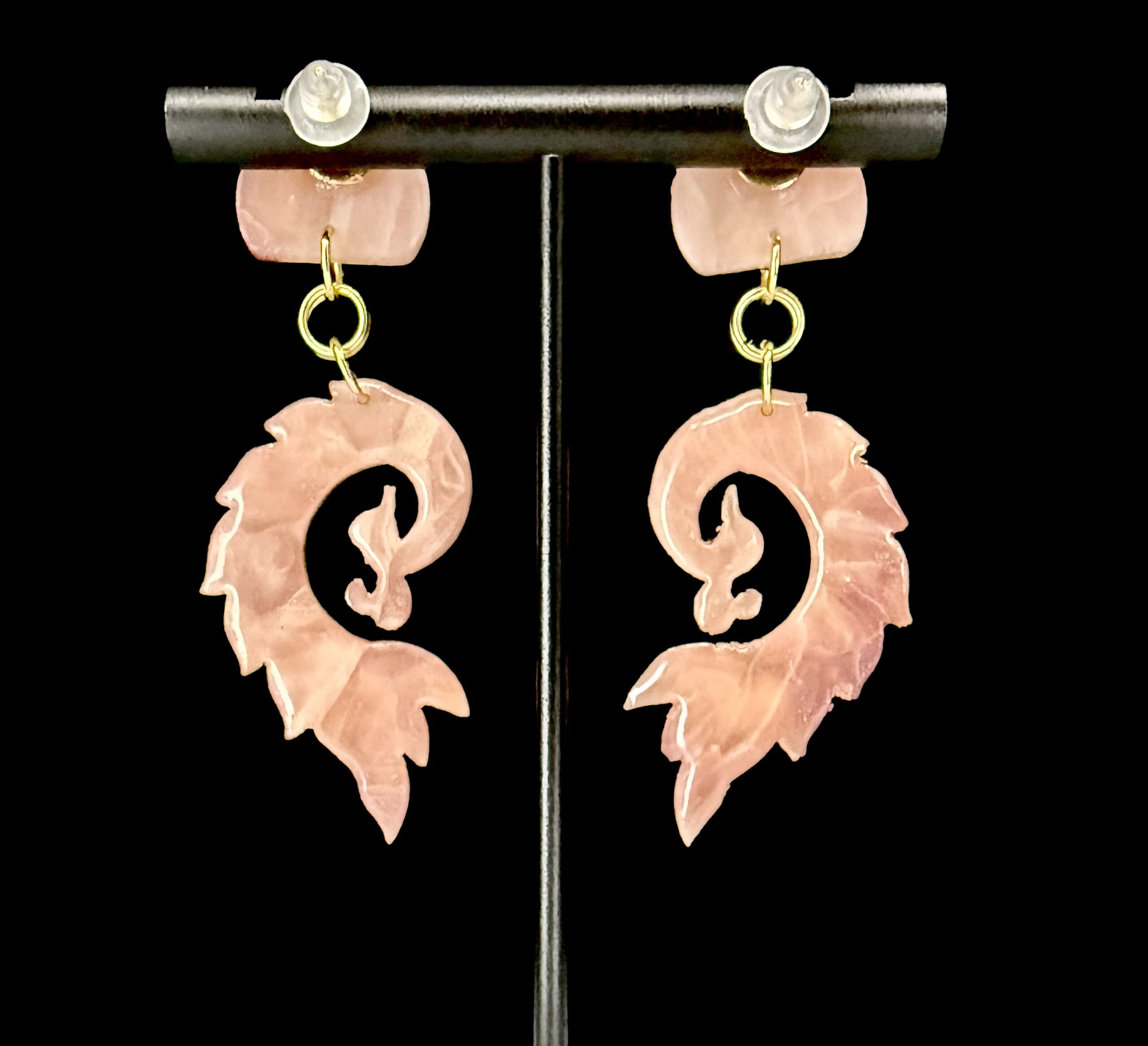Hello Kitty Inspired Peacock Dangle Earrings - Image 2