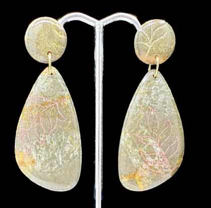Golden Earth Teardrop Earrings