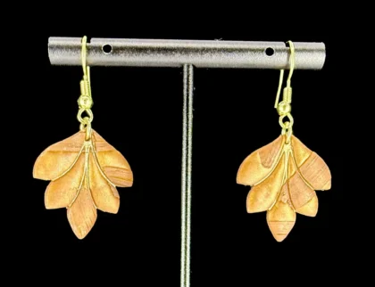 Vintage Autumn Leaf Drop Earrings
