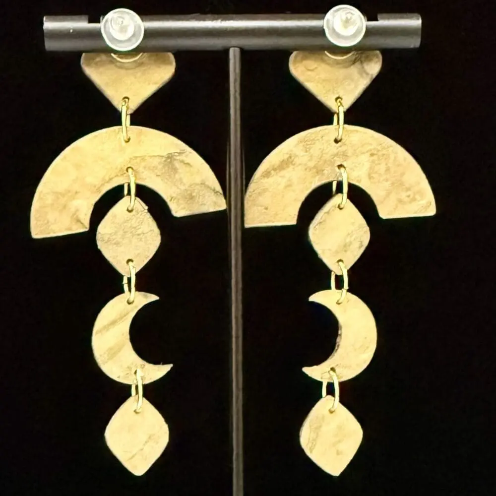Sunset at the Dunes Geometric Stacked Earrings - Image 2