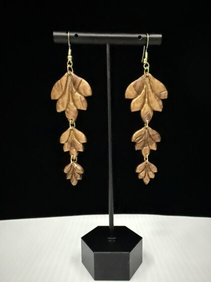 Vintage Autumn Chandelier Leaf Earrings