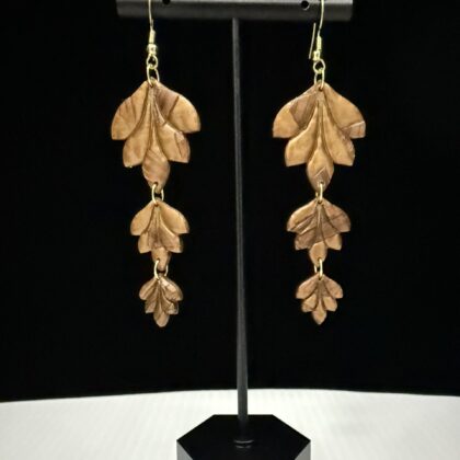 Vintage Autumn Chandelier Leaf Earrings