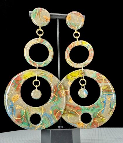 Junk Yard Art Exaggerated Statement Earrings
