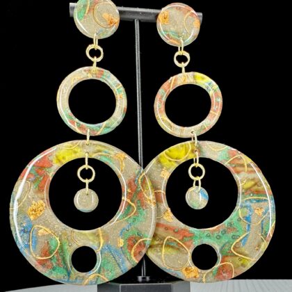 Junk Yard Art Exaggerated Statement Earrings