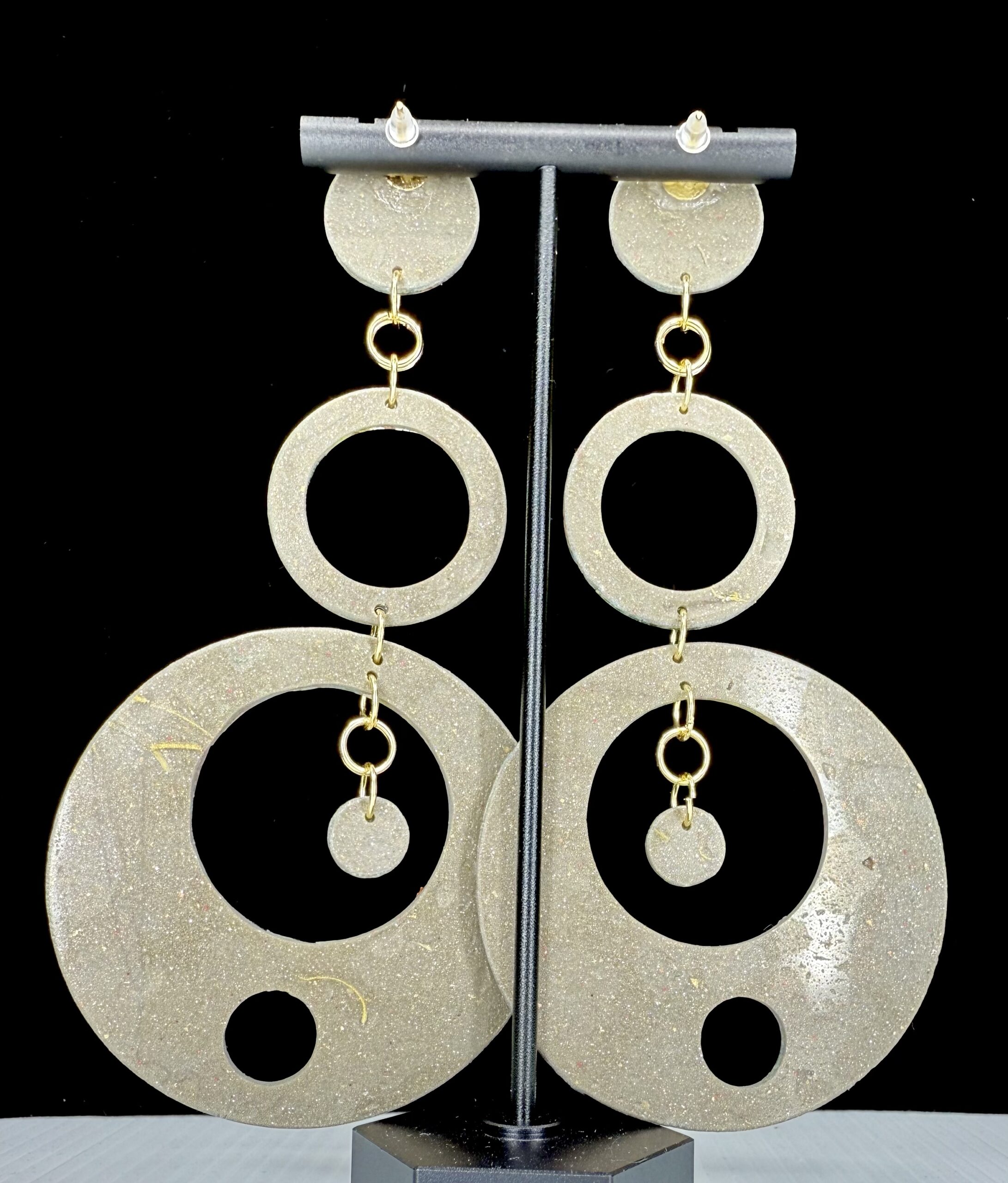 Junk Yard Art Exaggerated Statement Earrings - Image 2