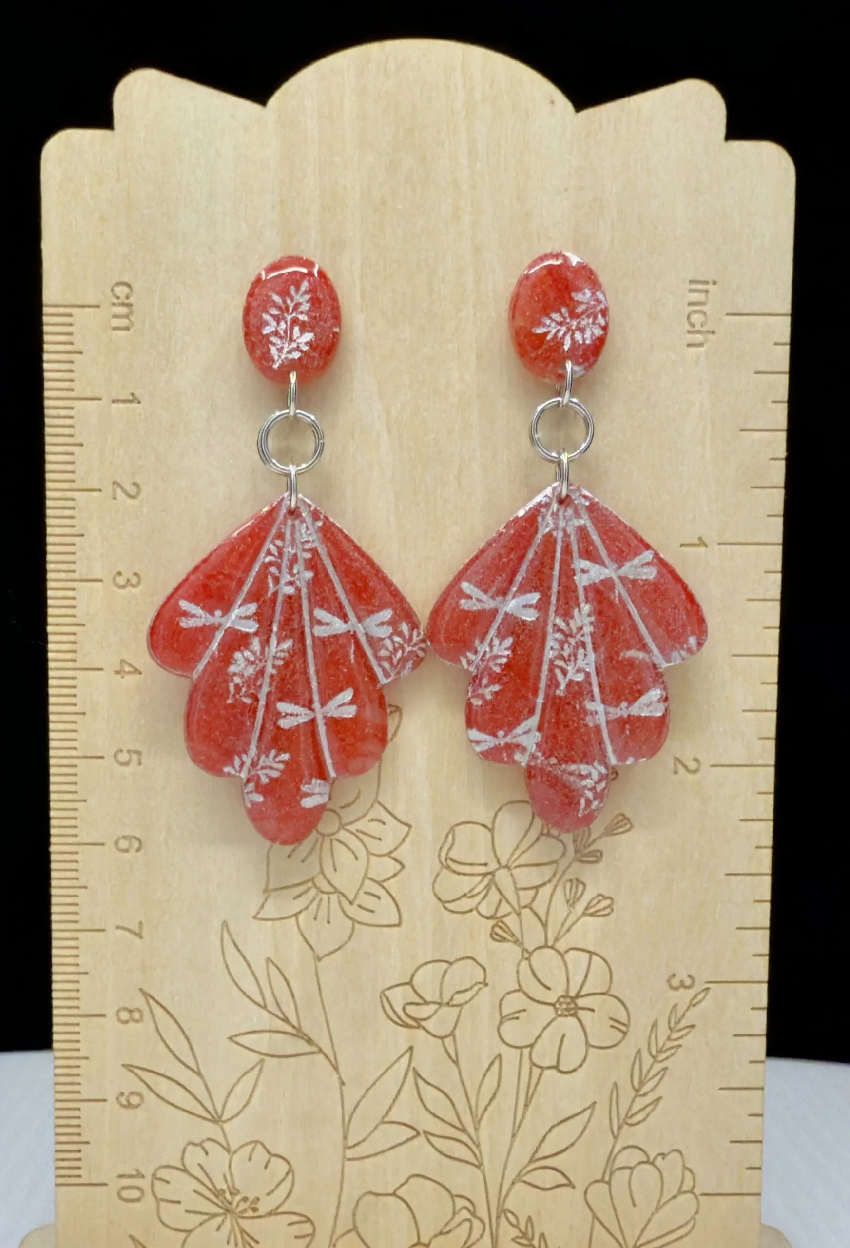 Dragonfly To a Flame Statement Earrings - Image 3