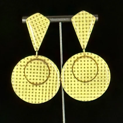 Egypt Geometric Circular Large Drop Earrings