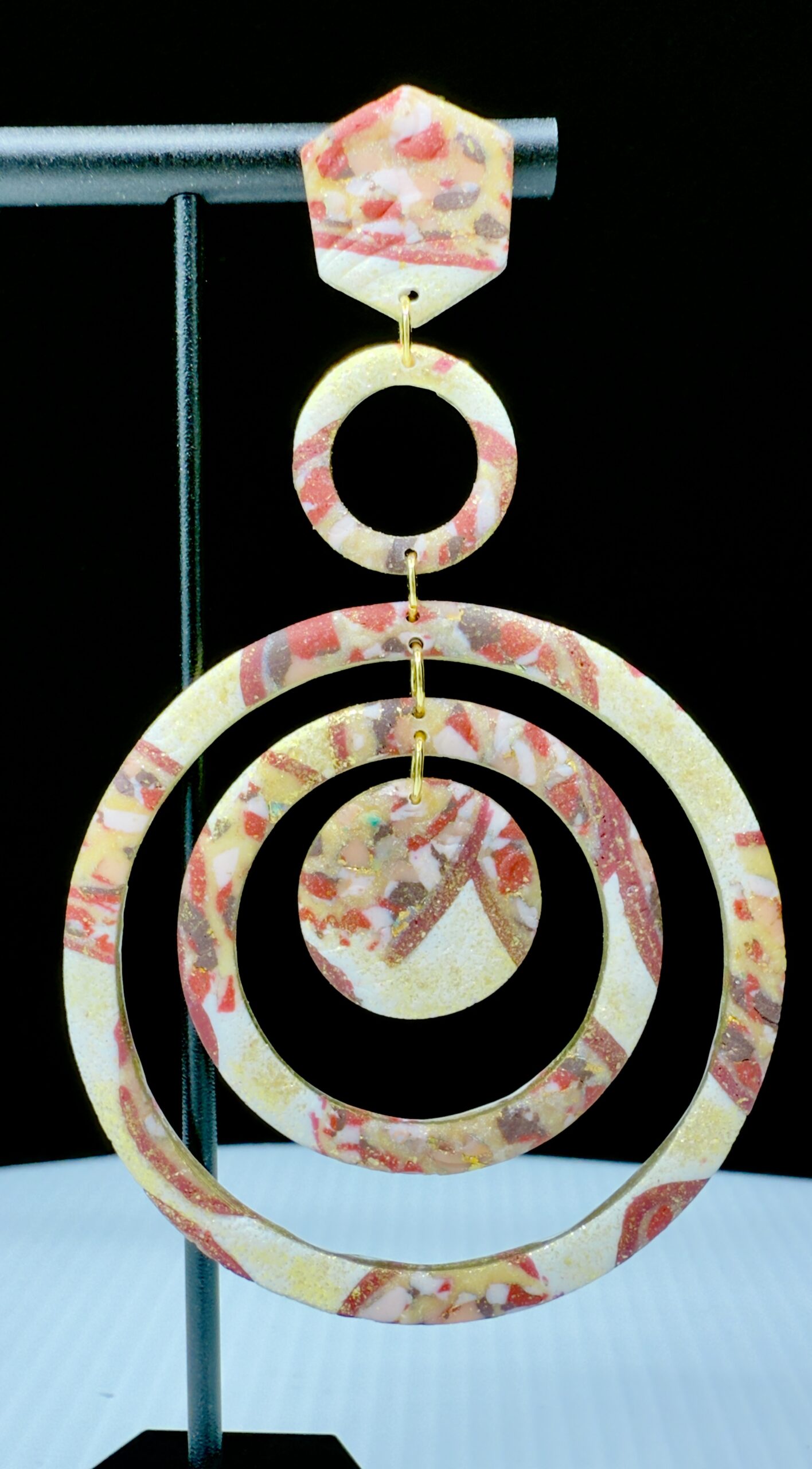 Sandy Romance Multi Hoop Earrings - Image 3
