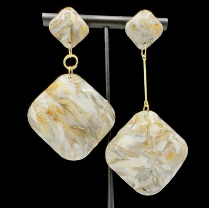 My Anxiety Stack Number One Abstract Square Earrings