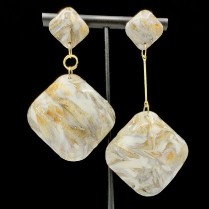 My Anxiety Stack Number One Abstract Square Earrings