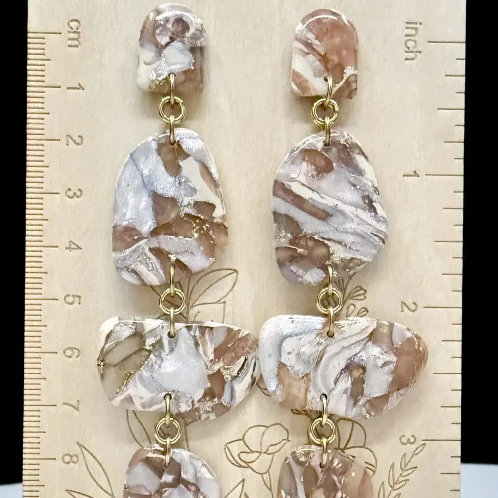Stone of Time Exaggerated Dangle Earrings - Image 3