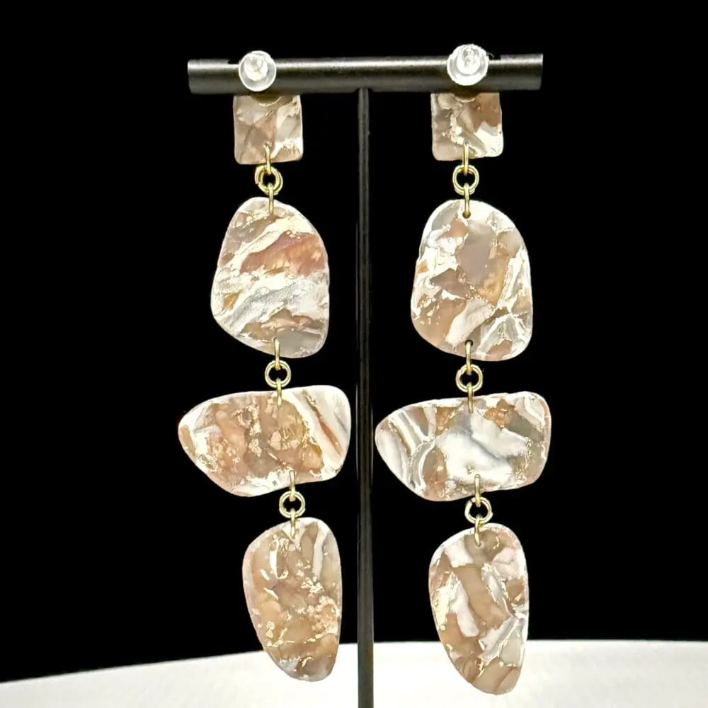 Stone of Time Exaggerated Dangle Earrings - Image 2