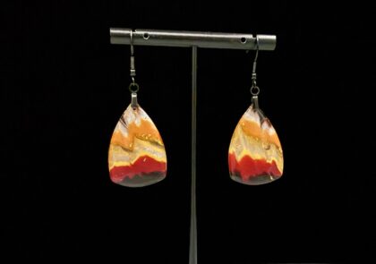 Sunset Flame Soft Triangle Earrings