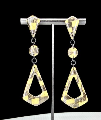 Checkmate The Queen Exaggerated Abstract Dangle Earrings