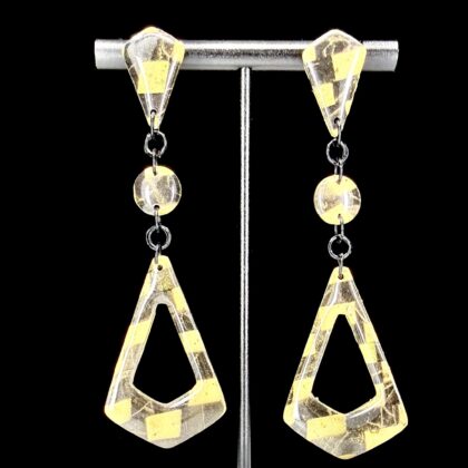 Checkmate The Queen Exaggerated Abstract Dangle Earrings