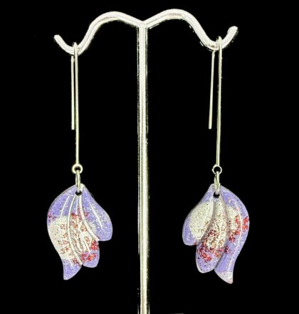 Lavender Shimmer Wing Dangle Earrings