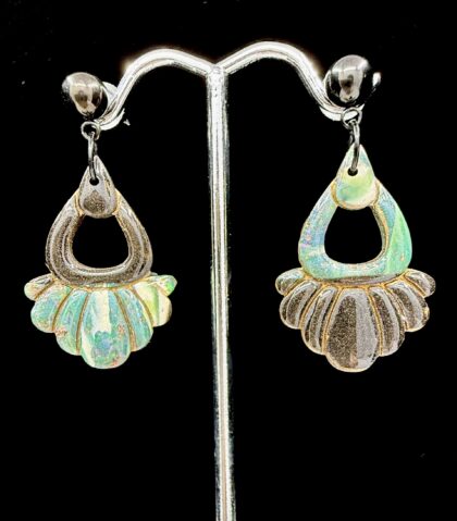 Retro Luxe Fan Drop Earrings